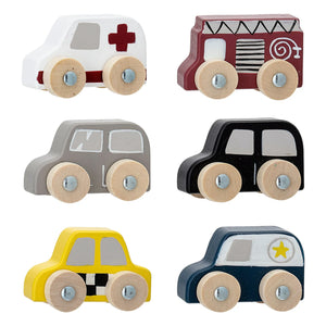 Bloomingville Mini - Avin Wooden Cars - Set of 6