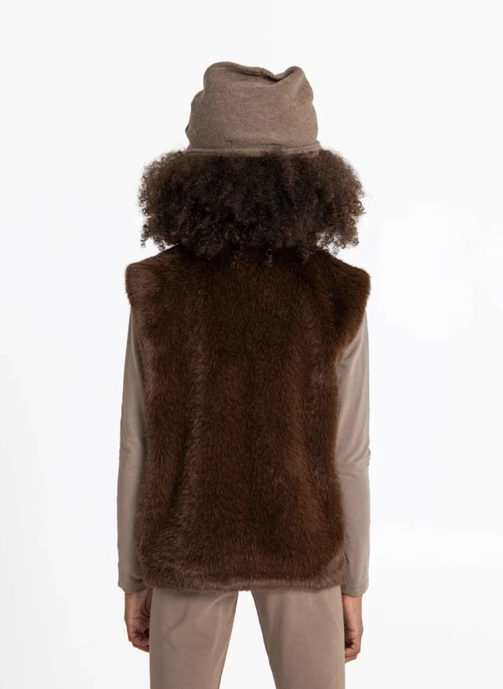 Smallable Kid - Striped Wool Hat | Brown
