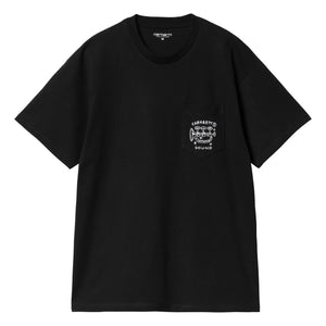 Carhartt WIP - Fragments Cep Detaylı Organik Pamuk Tişört | Siyah