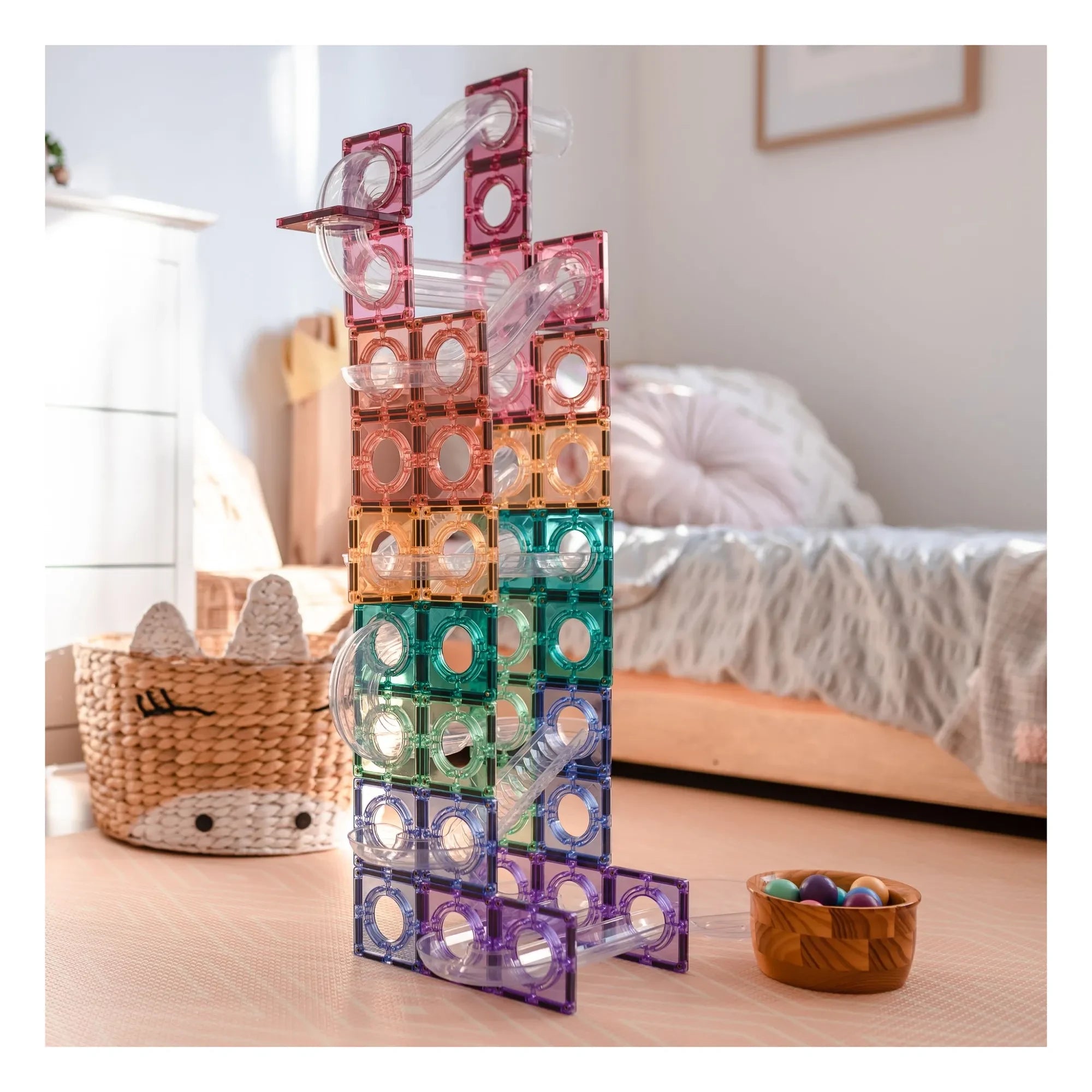 Connetix - Ball Run Set - 106 Pieces | Pastel