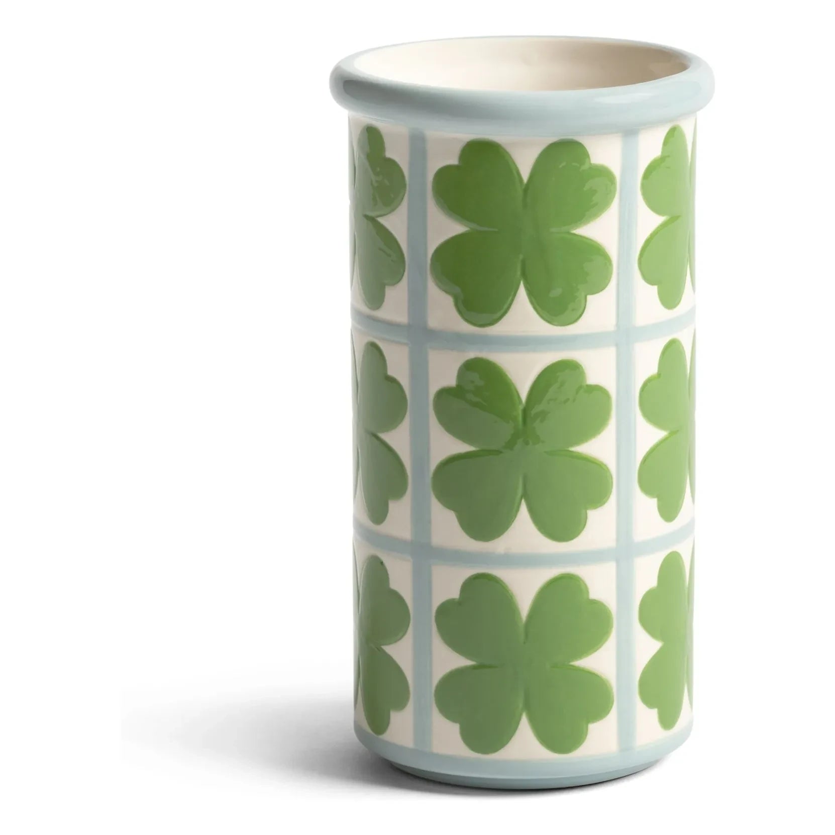 &Klevering - Clover stone ceramic vase | Green