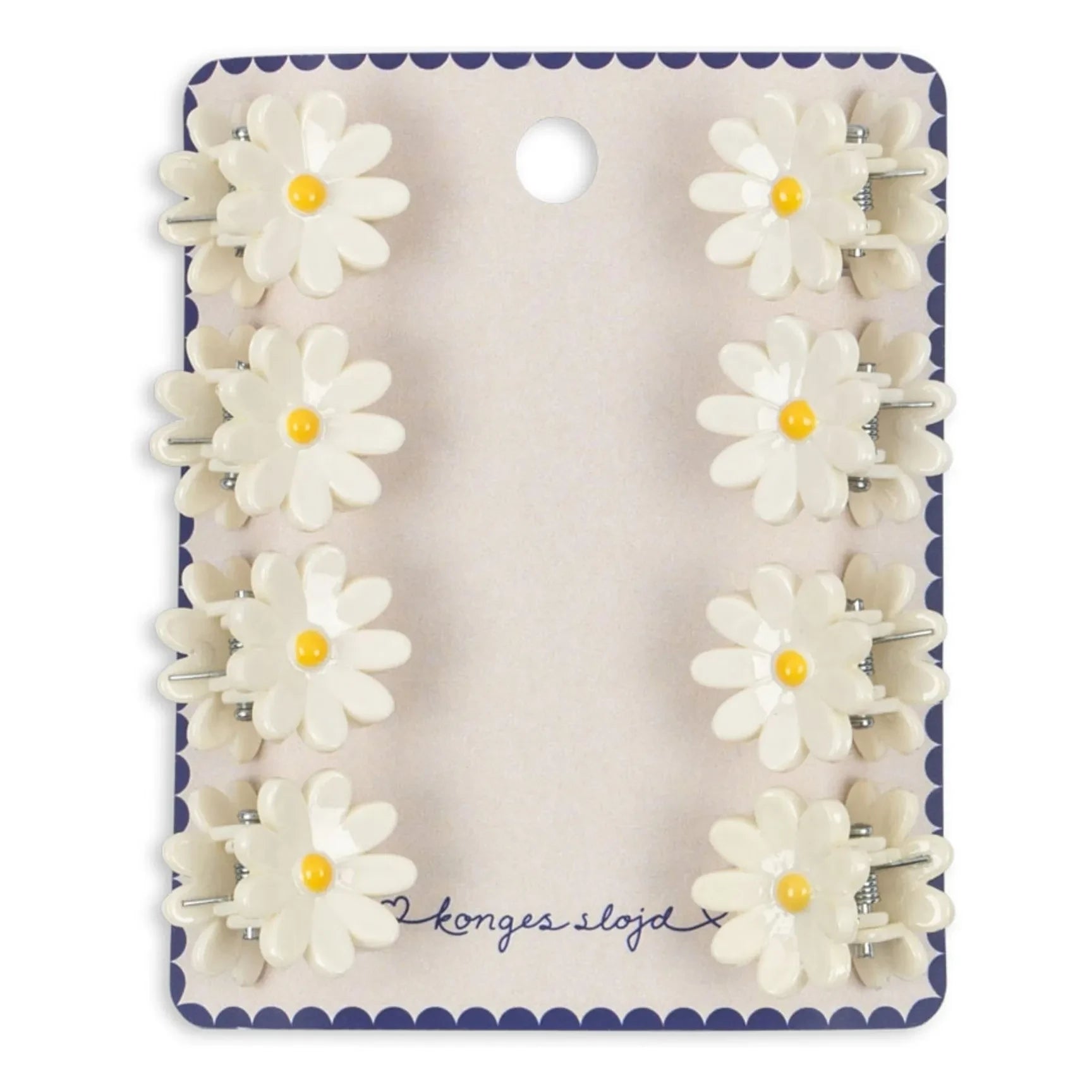 Konges Sløjd - 8-Piece Mini Daisy Hair Clip Set | Ecru