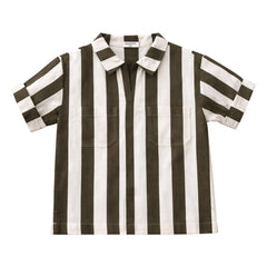 Lililotte - Carl Striped Woven Organic Cotton Shirt | Ecru