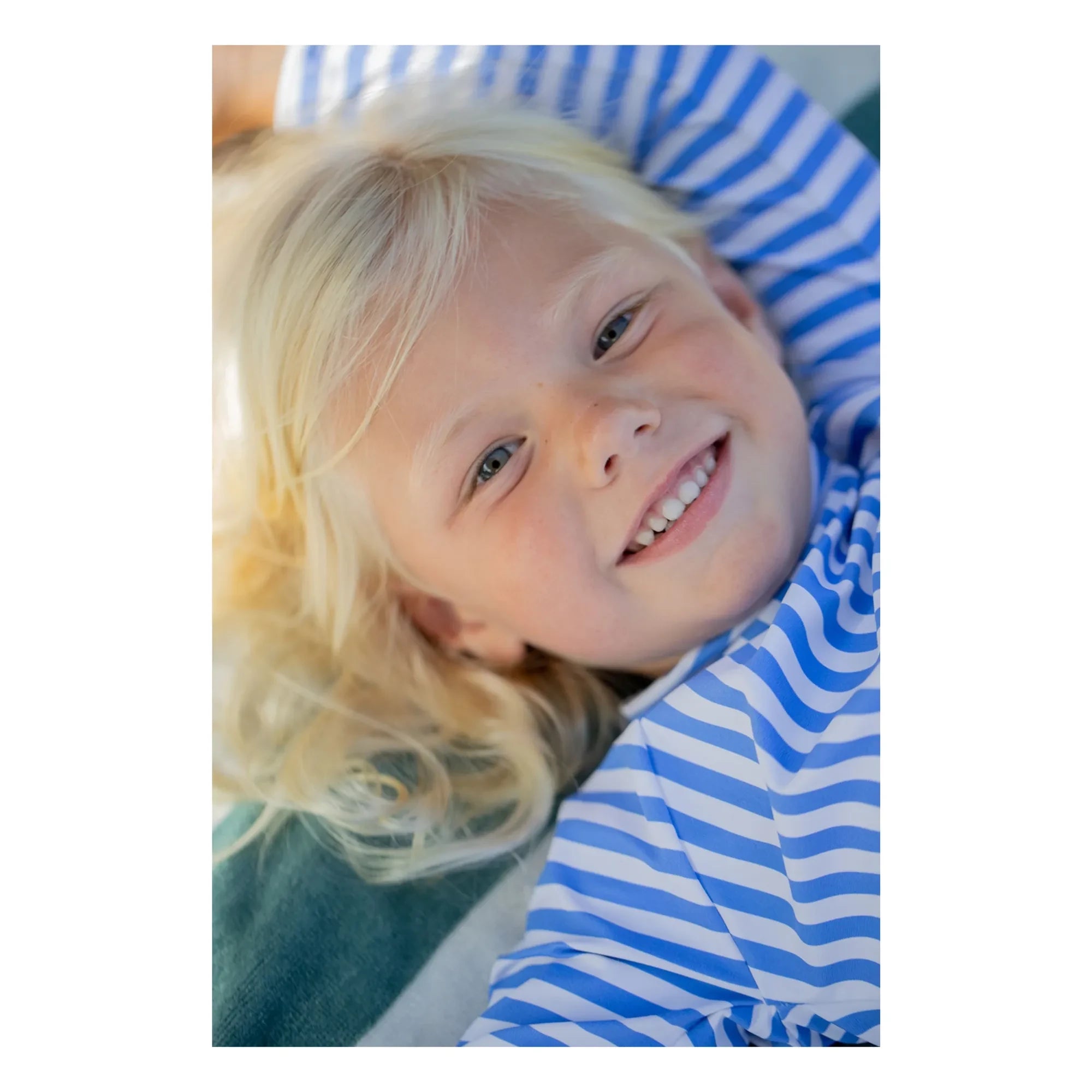 1+ in the family - Telmo Striped UV Protection T-Shirt | Light blue