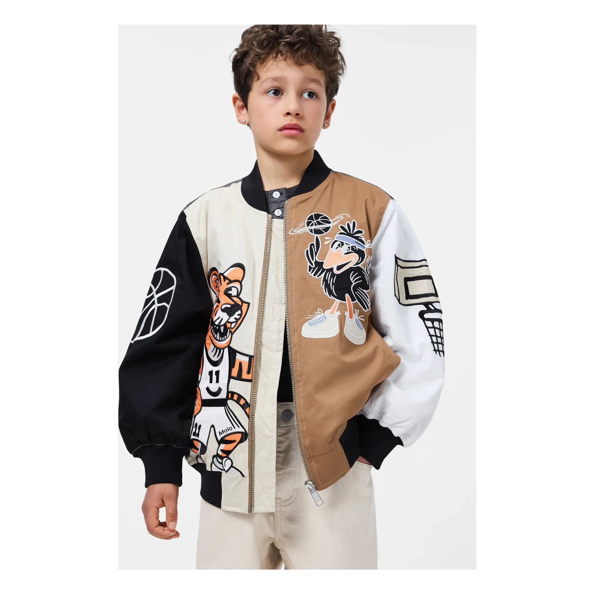 Molo - Hedley Basketball Bomber Jacket | Black