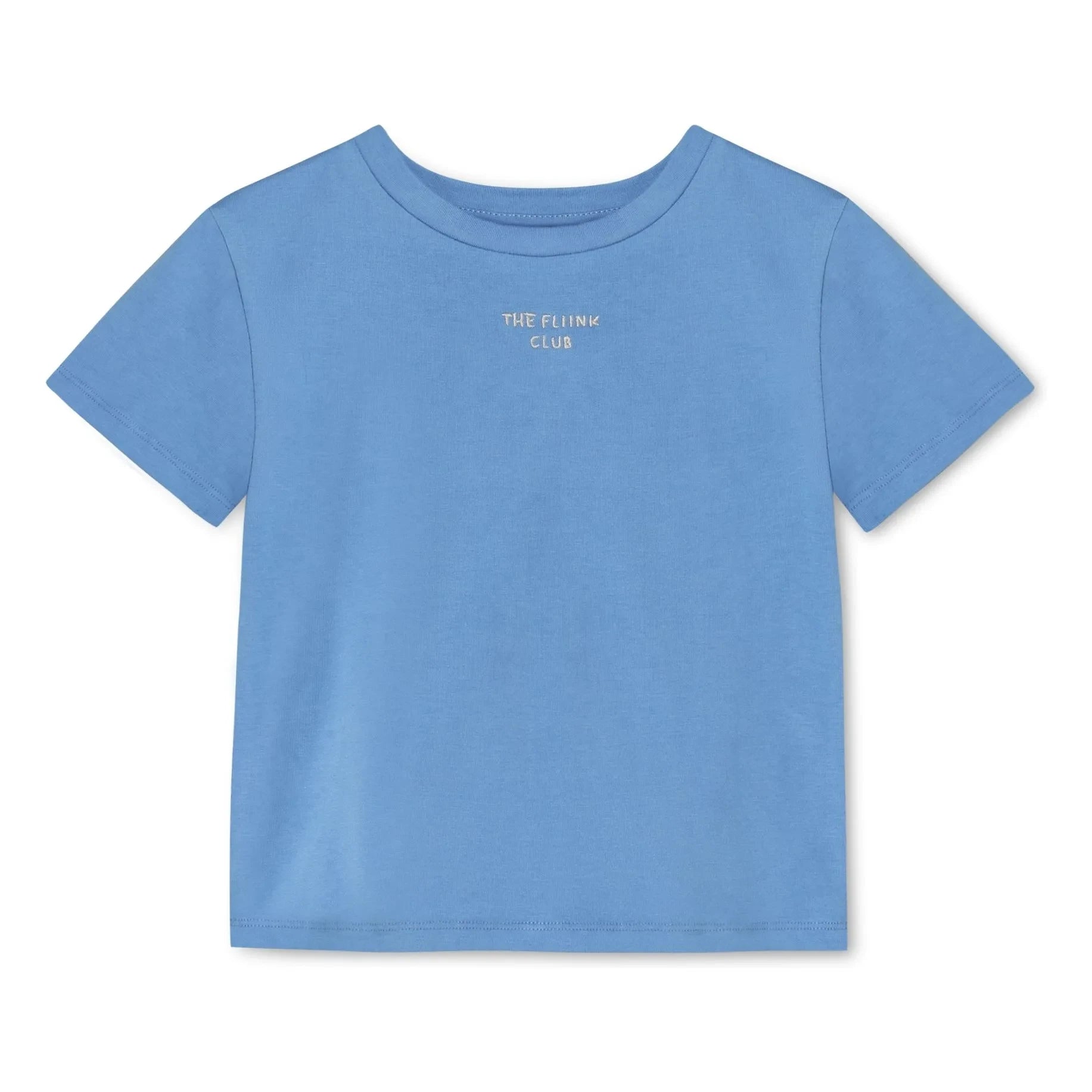 Fliink - Sommer Club Organic Cotton T-shirt | Azure Blue