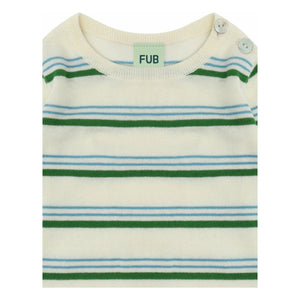 FUB - Çizgili Organik Pamuk Uzun Kollu Body | Yeşil