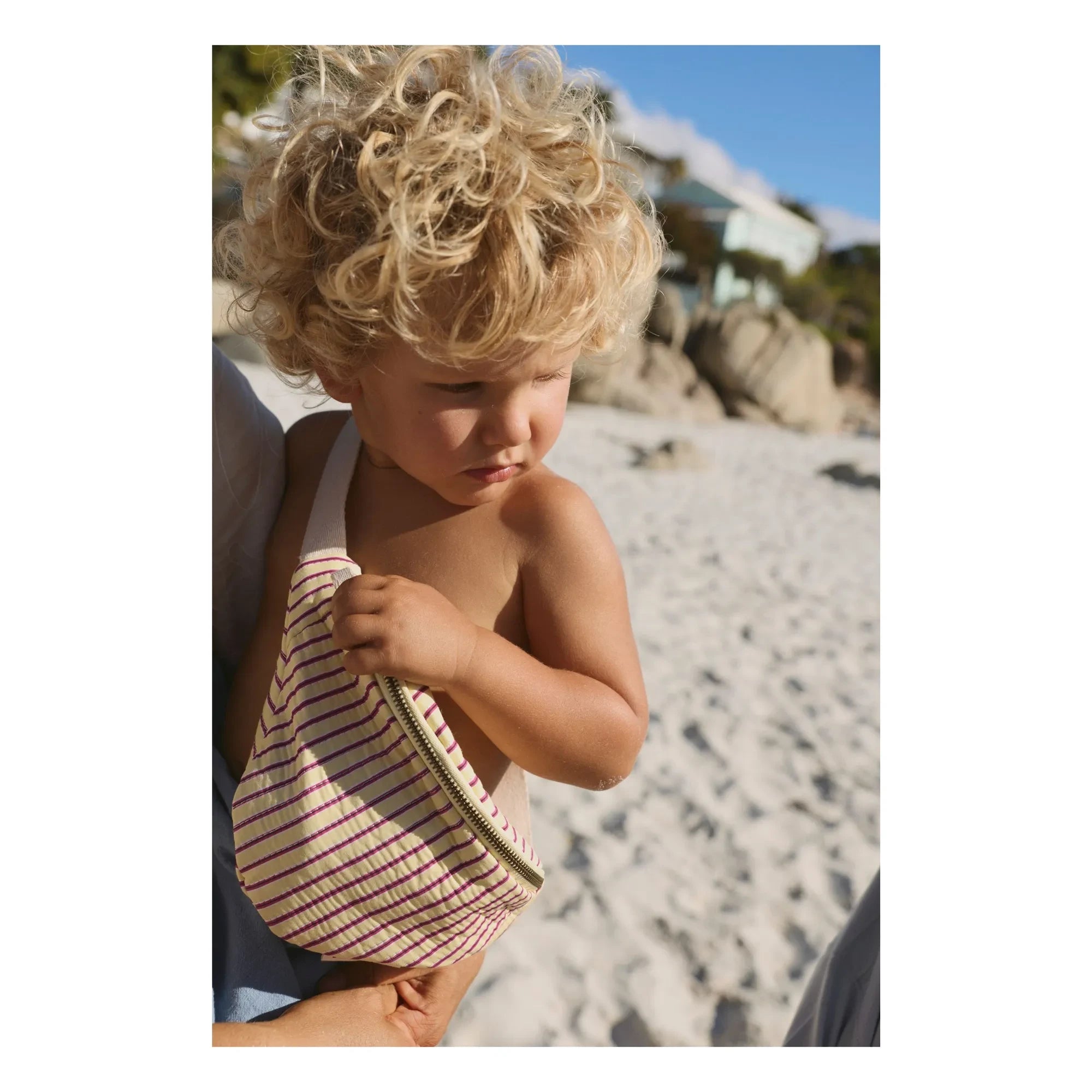 Studio Noos - Striped Children's Belt Bag | Pale Yellow