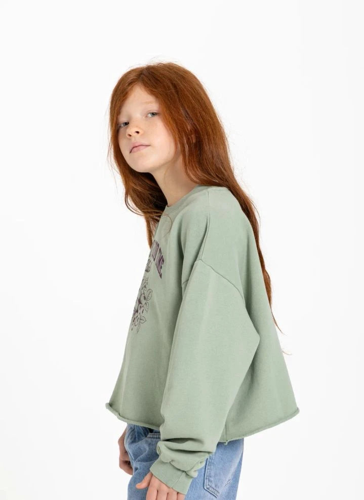 Hundred Pieces - Belmont Blueberry Organic Cotton Sweatshirt | Green