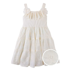 Gingersnaps - Addison Ruffled Tencel Dress | Ecru