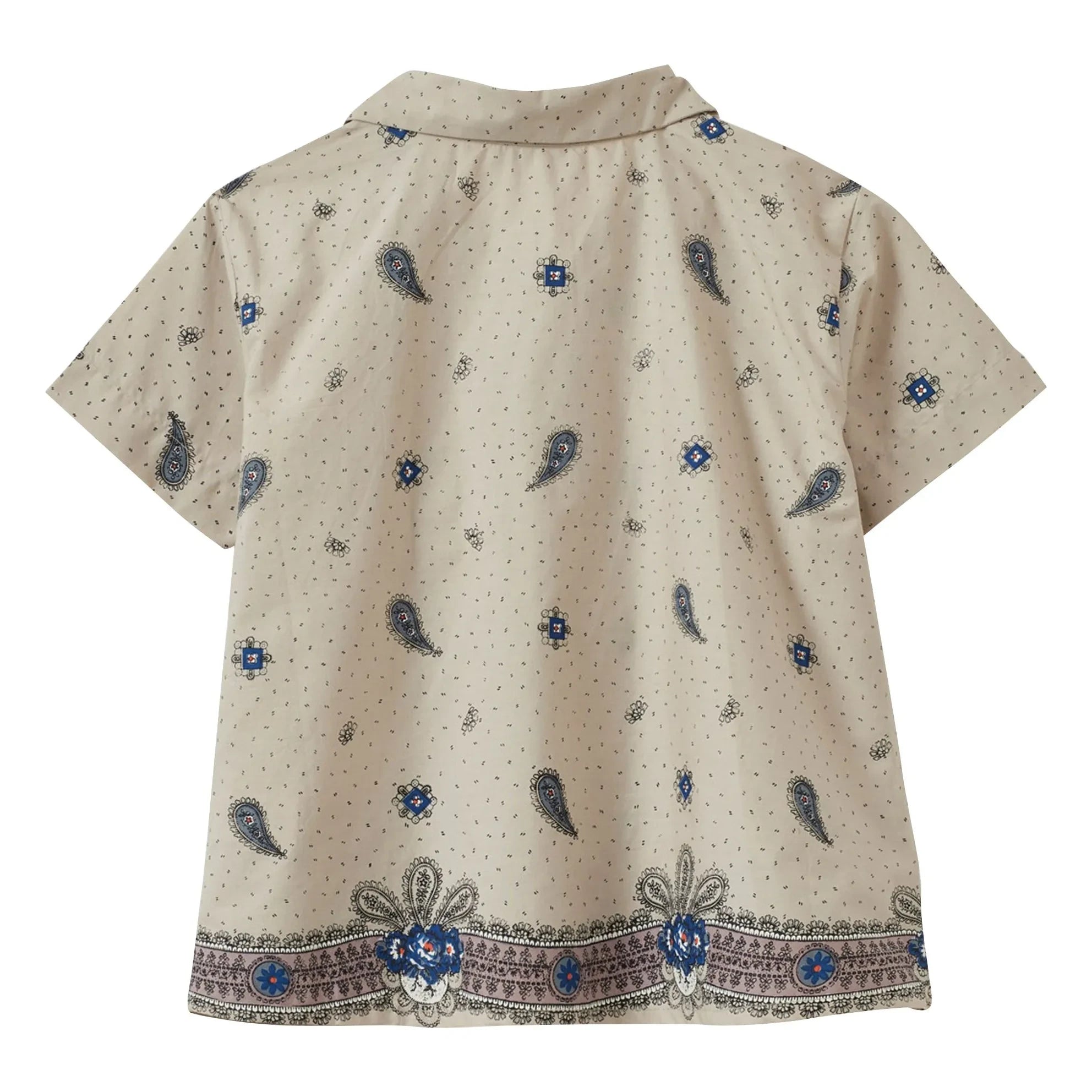 Caramel - Bamboo Paisley Shirt | Ecru