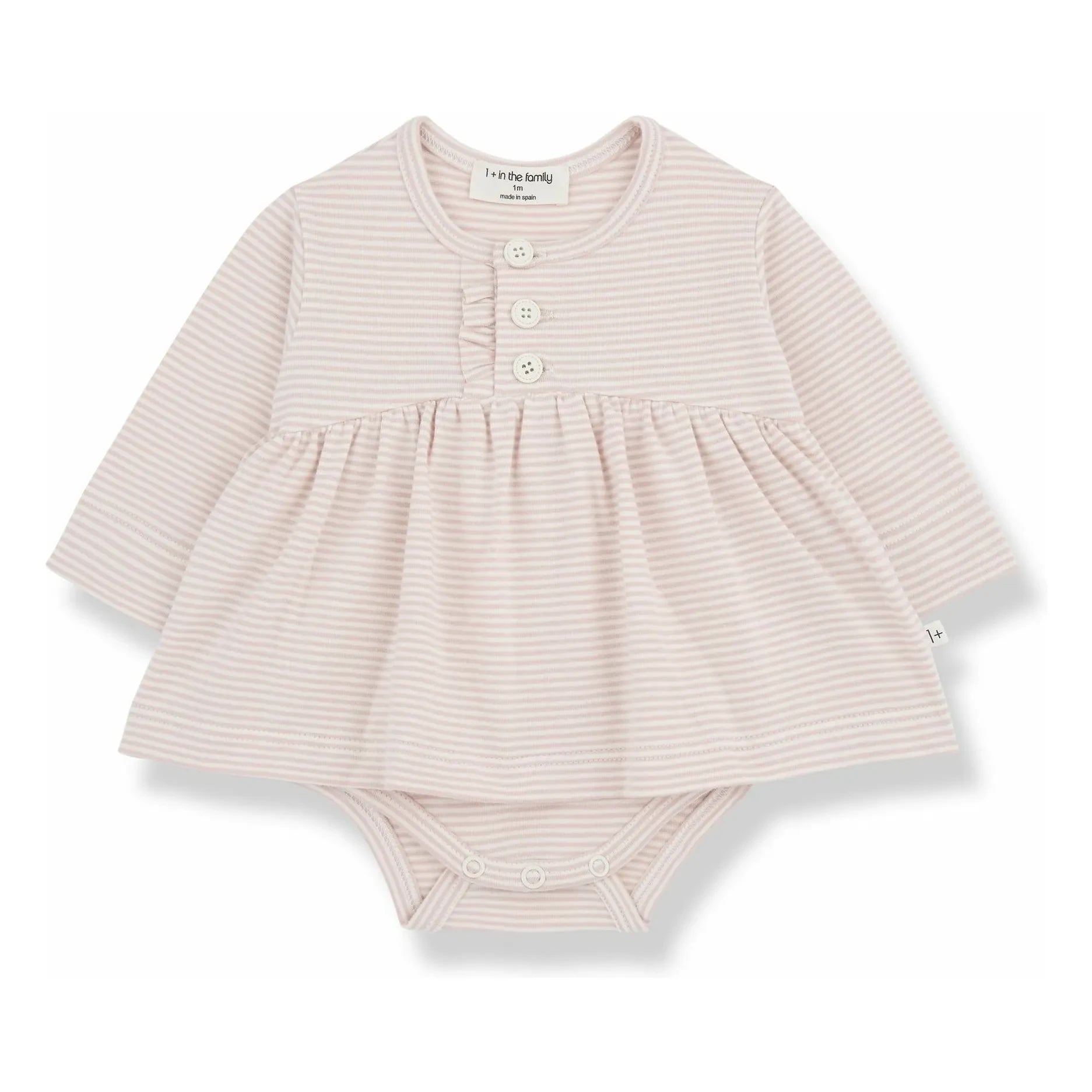1+ in the family - Ida organic cotton dress | Nude