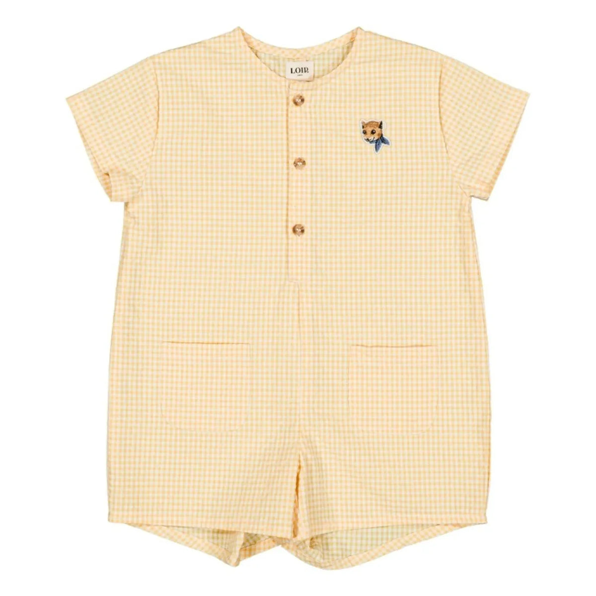 Loir - Arsène Vichy Organic Cotton Romper | Yellow