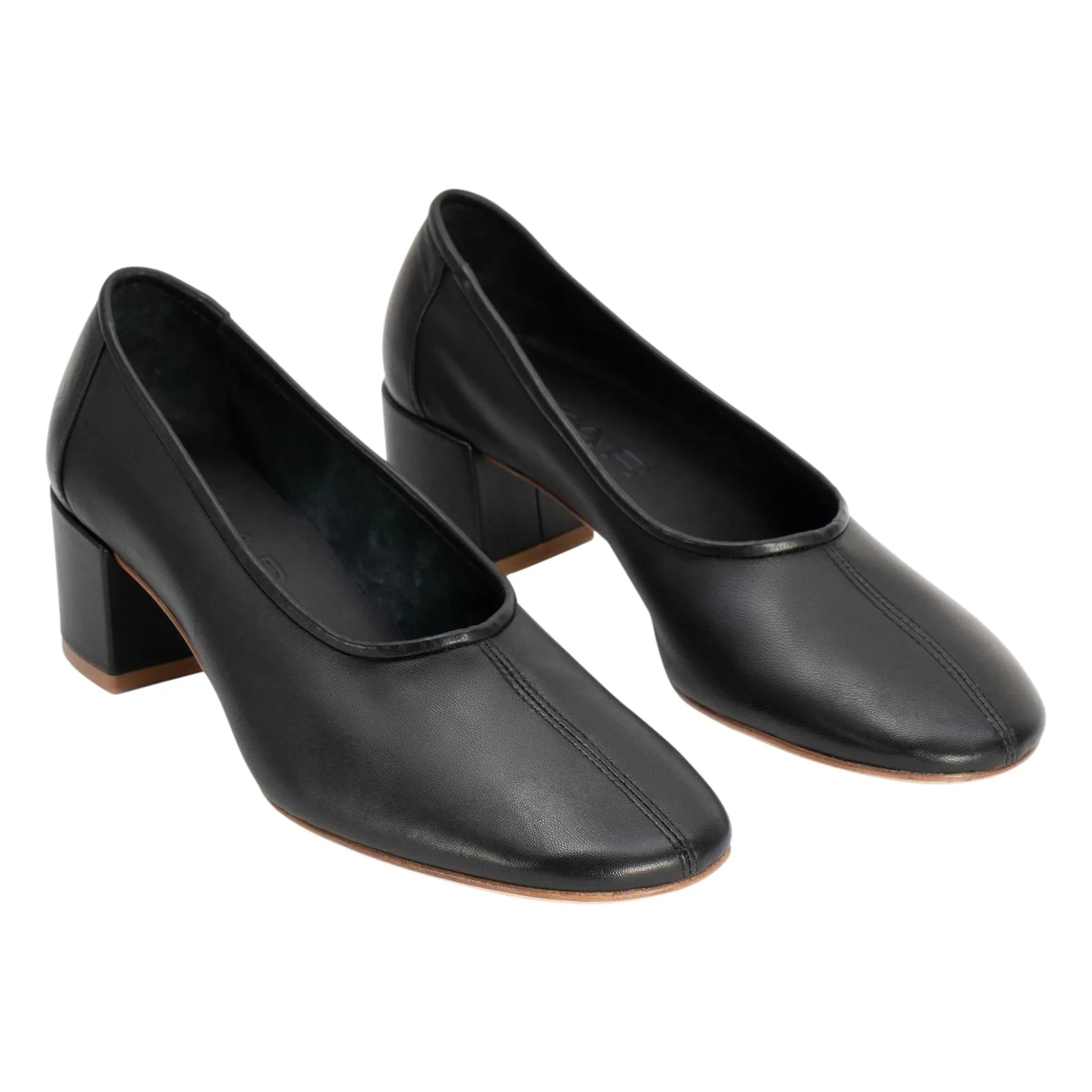 BY FAR - Prudence 45 Leather Ballerinas | Black