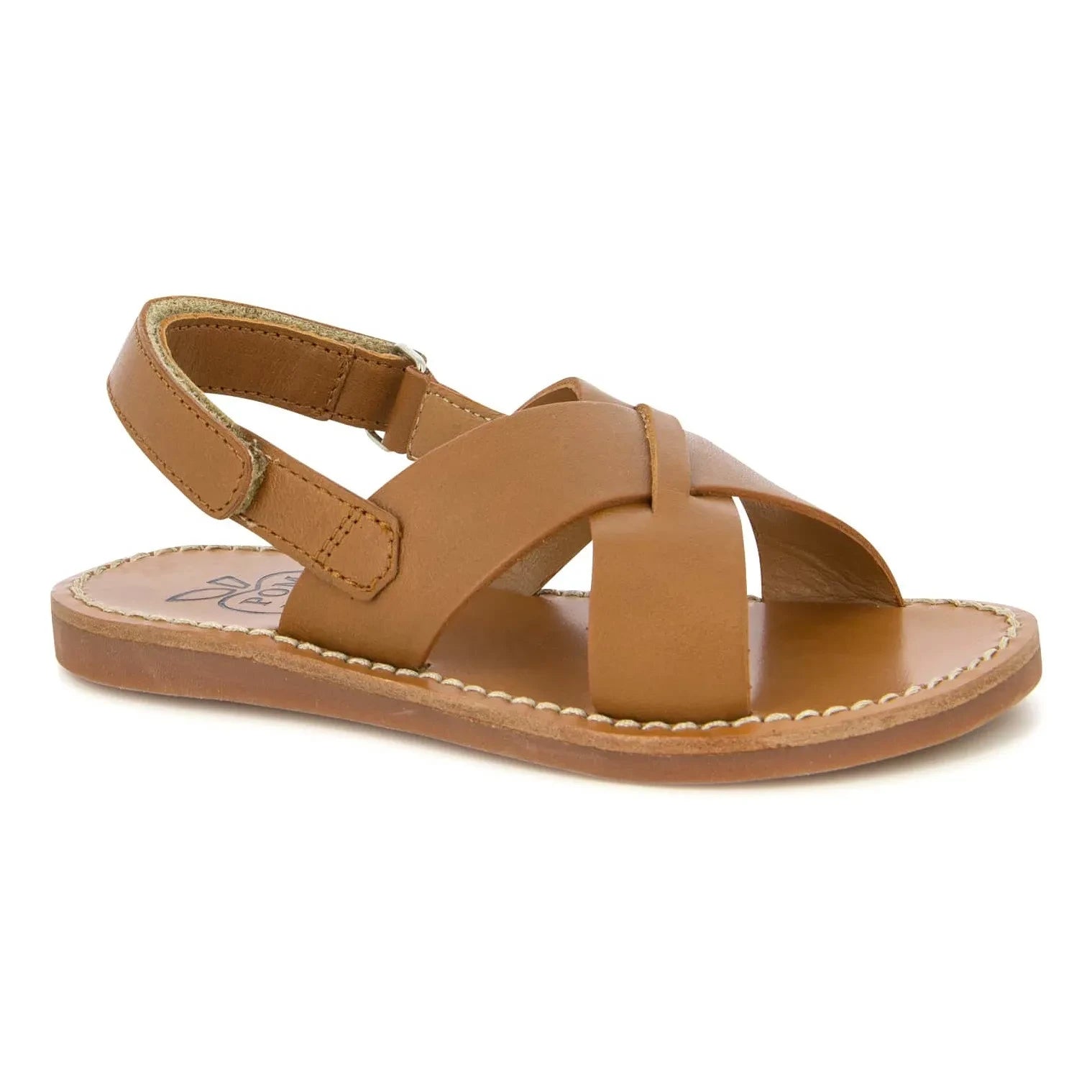 Pom d'Api - Stitch Çapraz Sandalet | Kahverengi