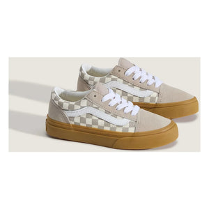 Vans - Old Skool Gum Check Sneakers with Laces | Oatmeal