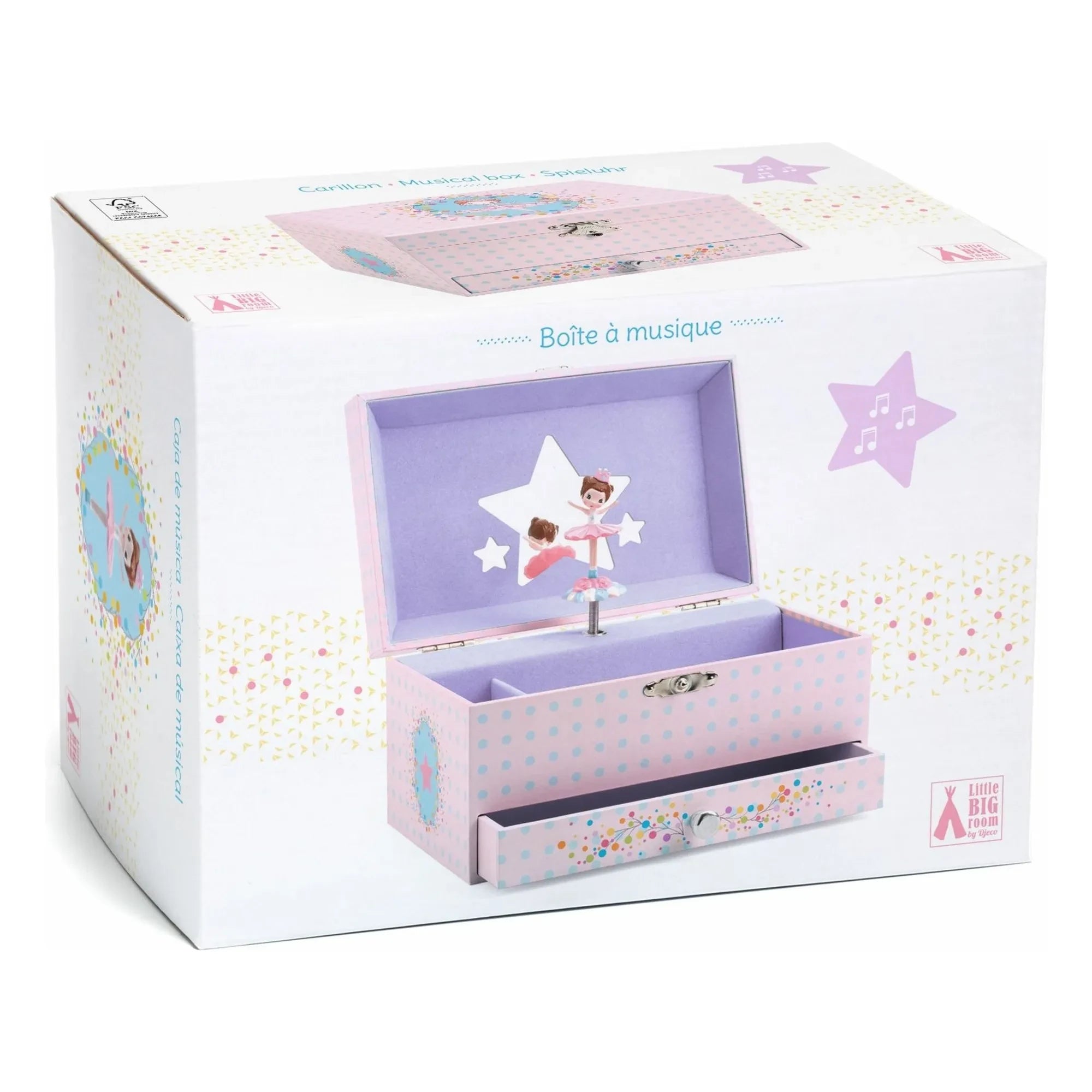 Djeco - The Ballerina’s Melody Jewelry Box | Light Pink