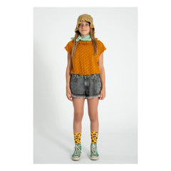 Piupiuchick - Fringed Denim Shorts | Black