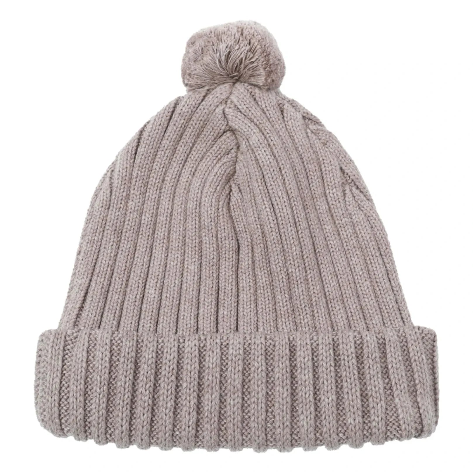 Donsje - Pom-Pom Hat | Dark Gray-Beige