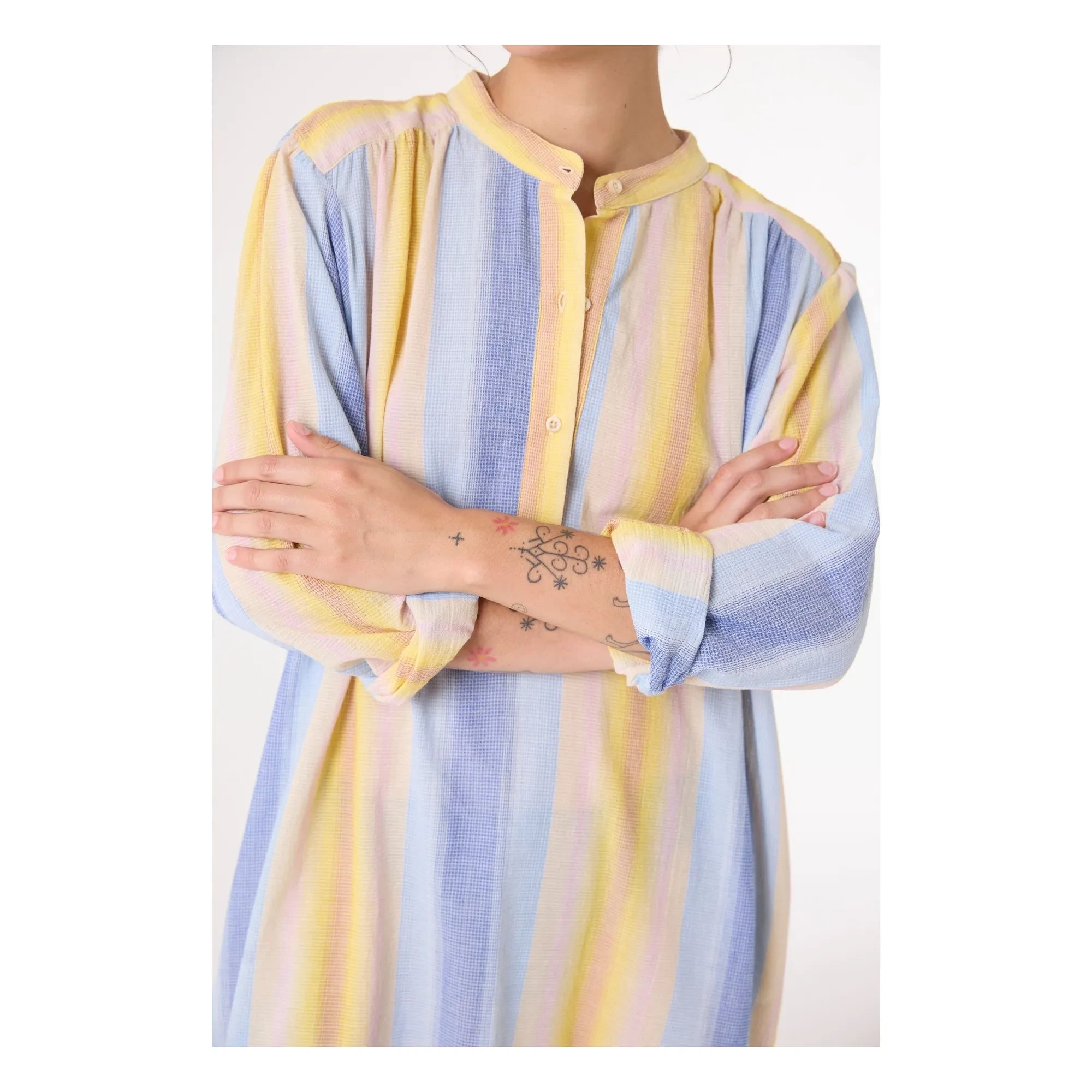 Sacrécoeur - Nina Cruz Organic Cotton Dress | Blue
