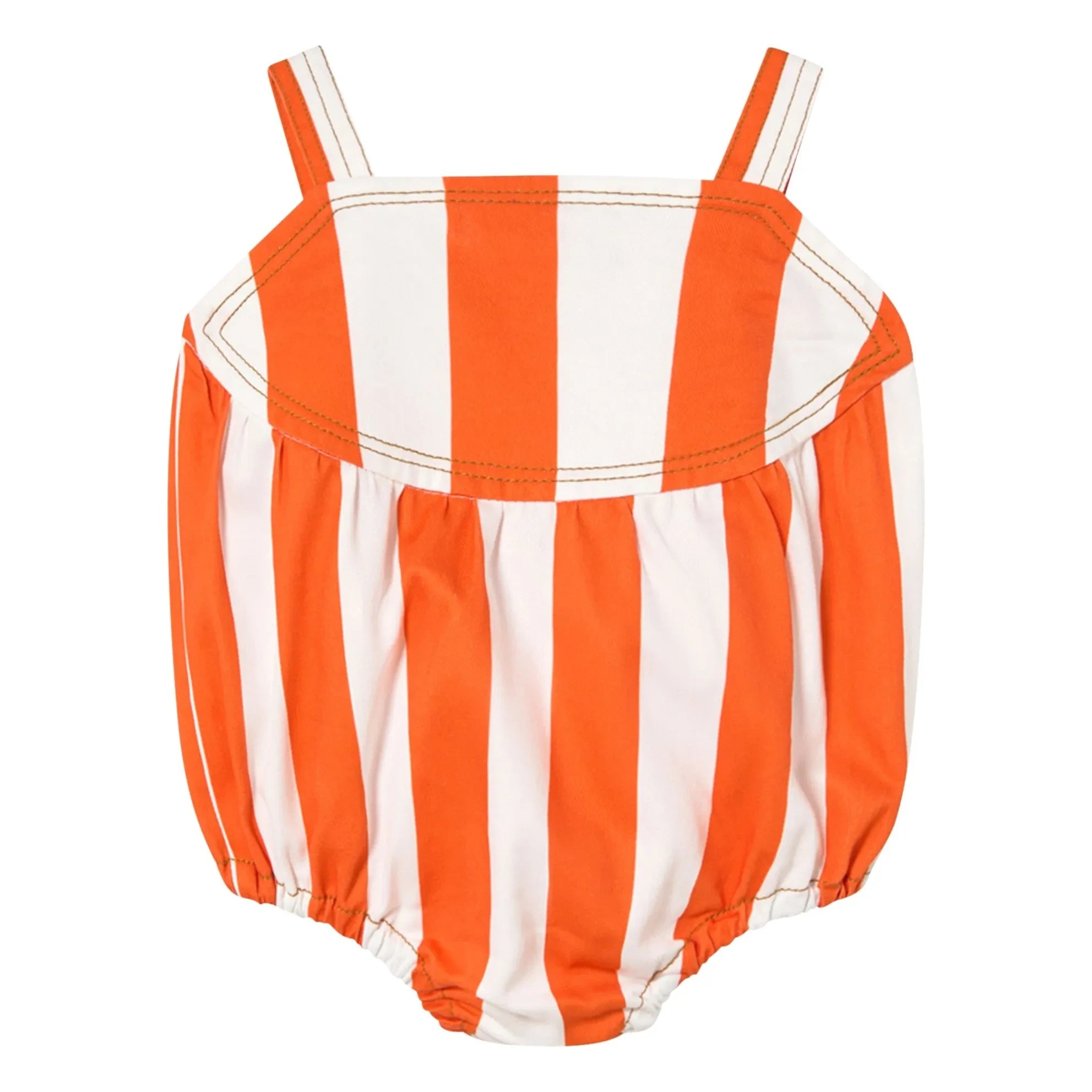 Tinycottons - Striped Twill Jumpsuit | Red