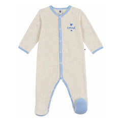 Petit Bateau - Dors Bien Amour Organic Cotton Pajamas | Heather Beige