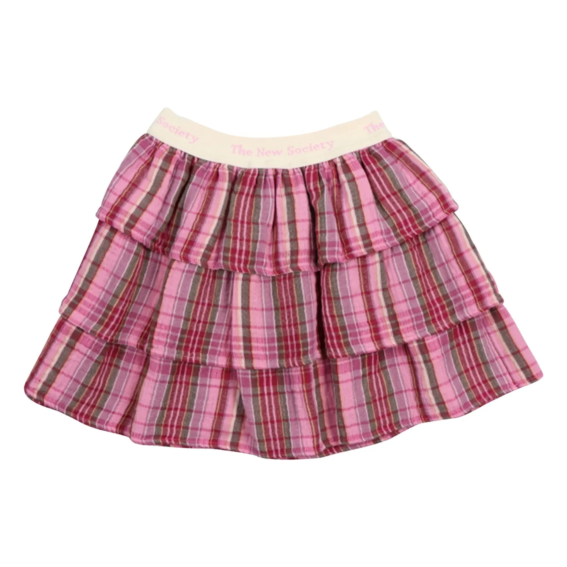 the new society - Adriana Double Layer Cotton Skirt | Pink
