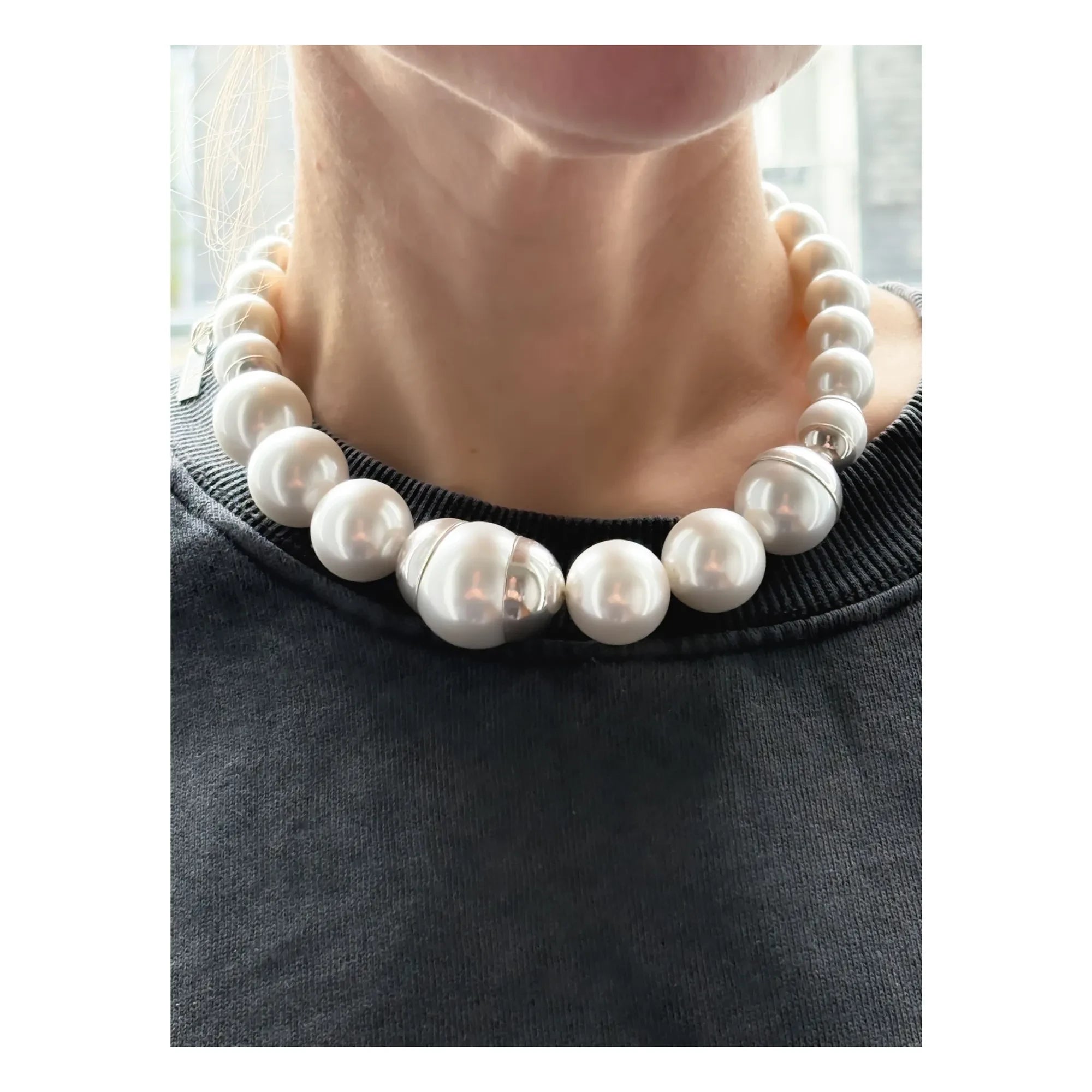 Perrine Taverniti - Montera Pearl Necklace | Silver