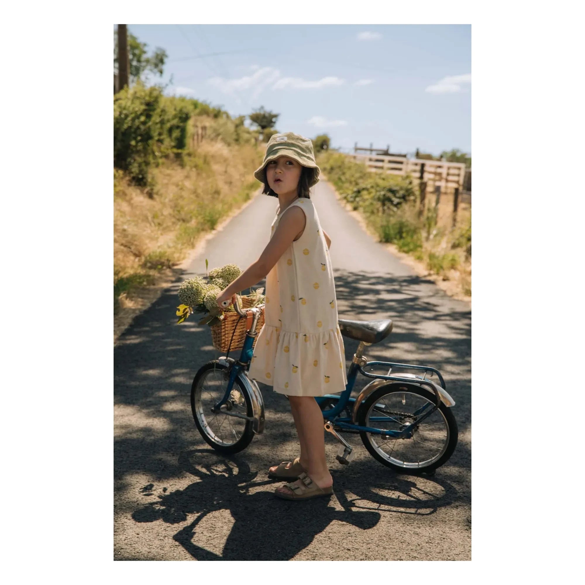 Studio Bohème - Playa Dress with Lemon Organic Cotton Towel Fabric | Ivory