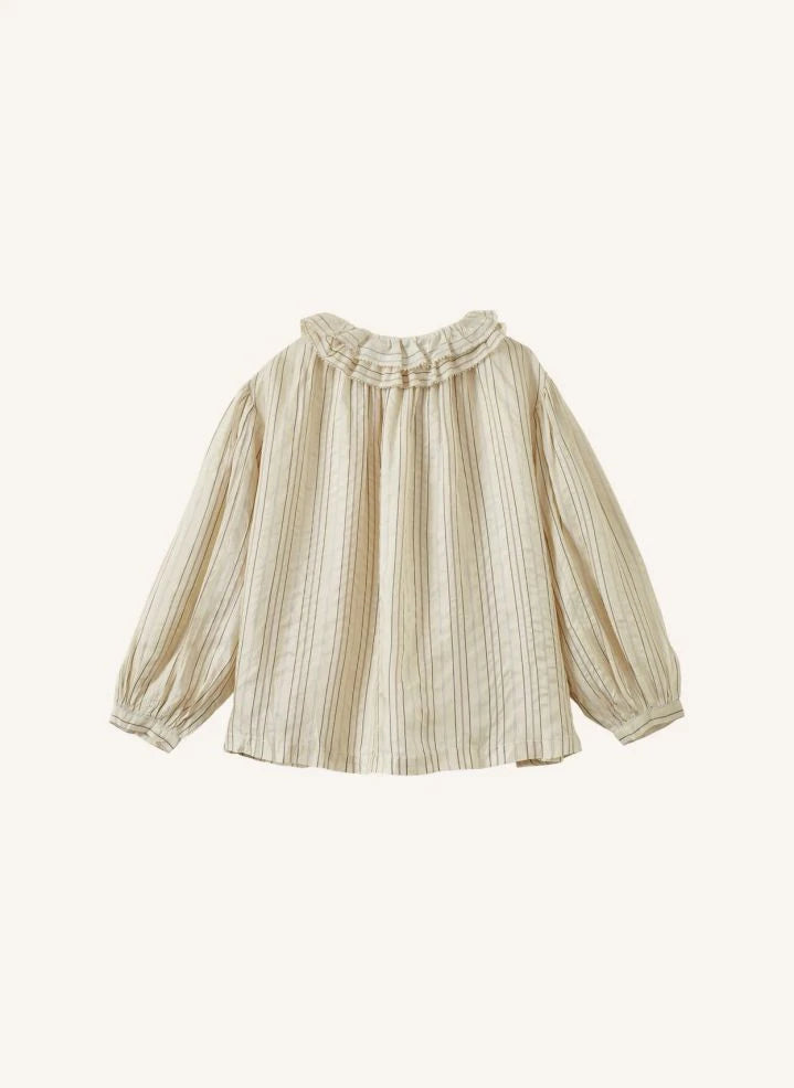 Caramel - Cora Striped Blouse | Taupe Brown