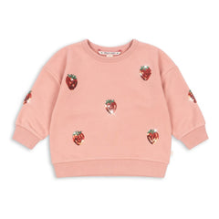 Konges Sløjd - Paillette Strawberry Lou Sweatshirt Organic Cotton | Pink