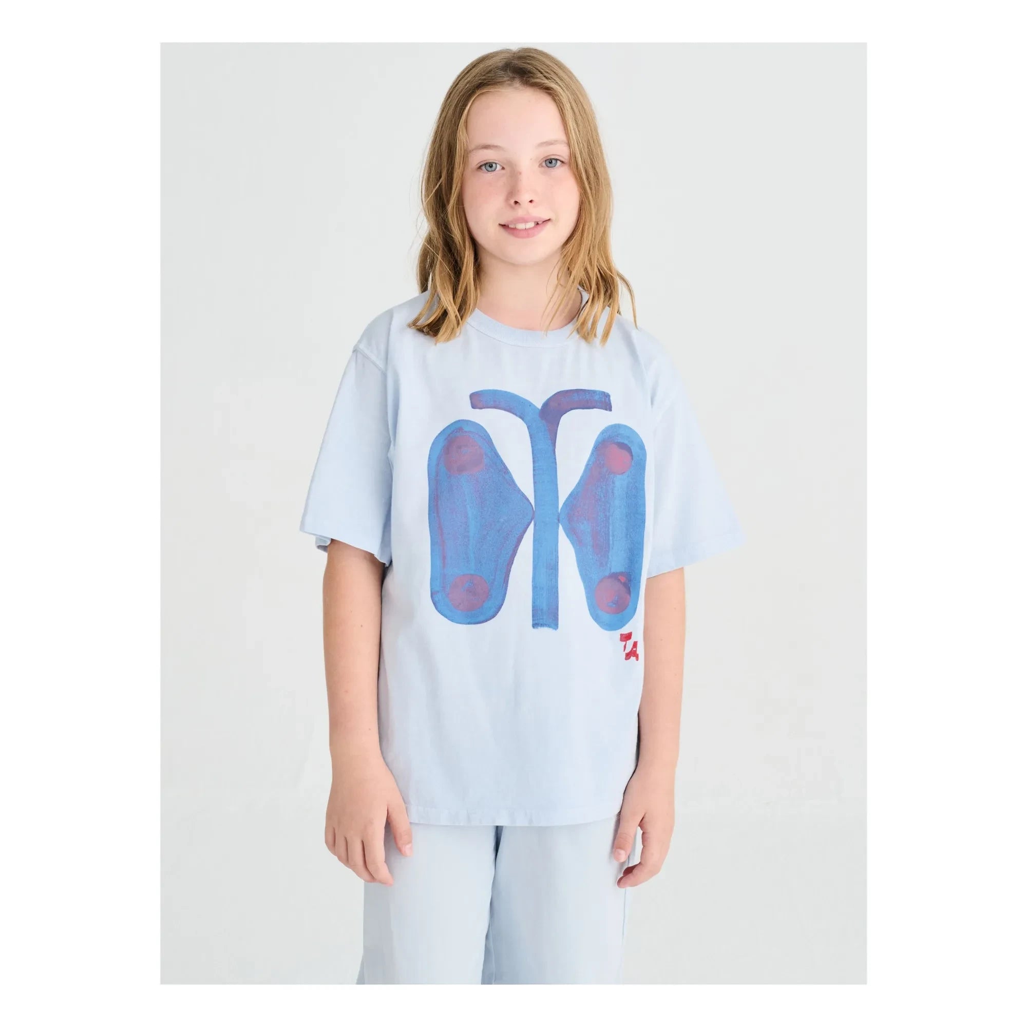 True Artist - Organic cotton butterfly T-shirt | Light blue