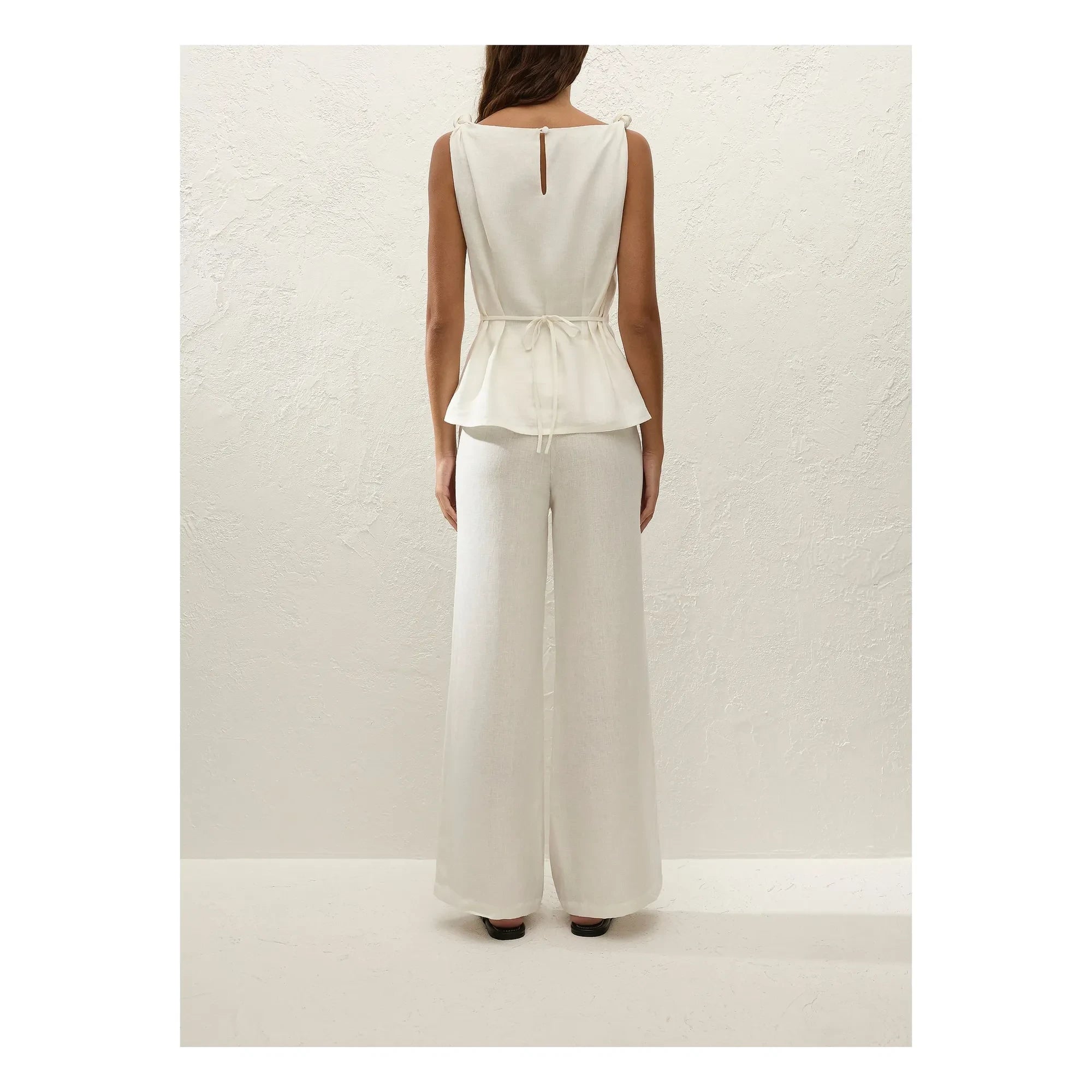 Faithfull the Brand - Ecru Top Flor Keten