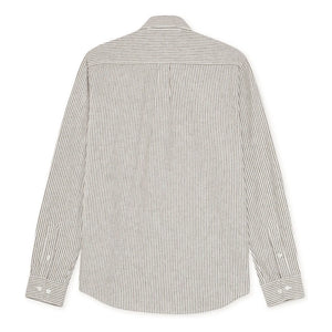 Les Deux - Striped Shirt Konrad Linen | Light Brown