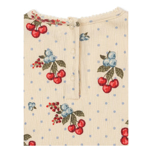 Konges Sløjd - Chleo Cherry Organic Cotton Romper | Beige