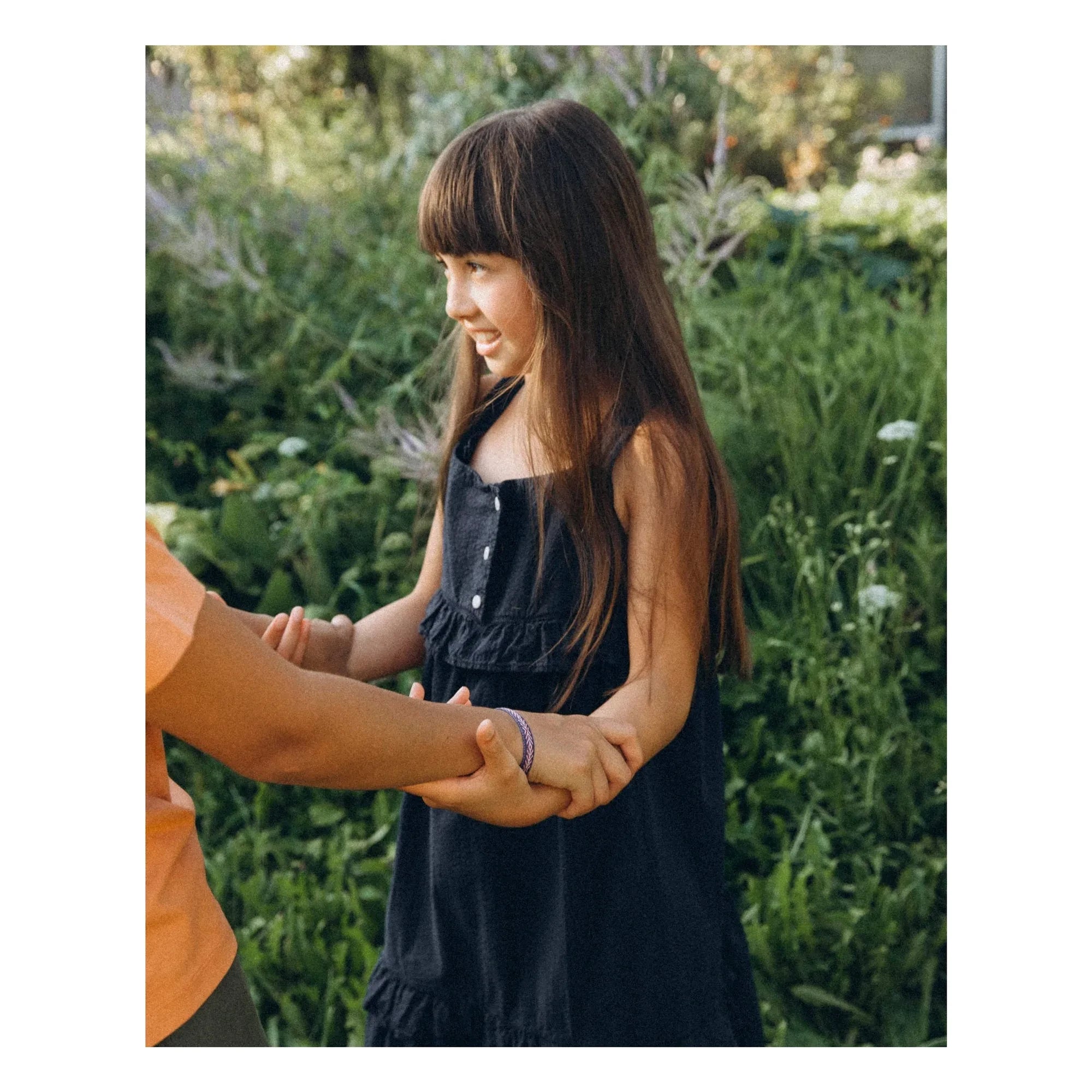 Matona - Mi-Long Ruffle Dress Organic Cotton | Navy Blue