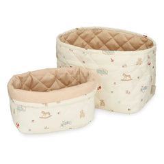 Cam Cam - Vintage Toy Storage Baskets - 2-Piece Set | Beige