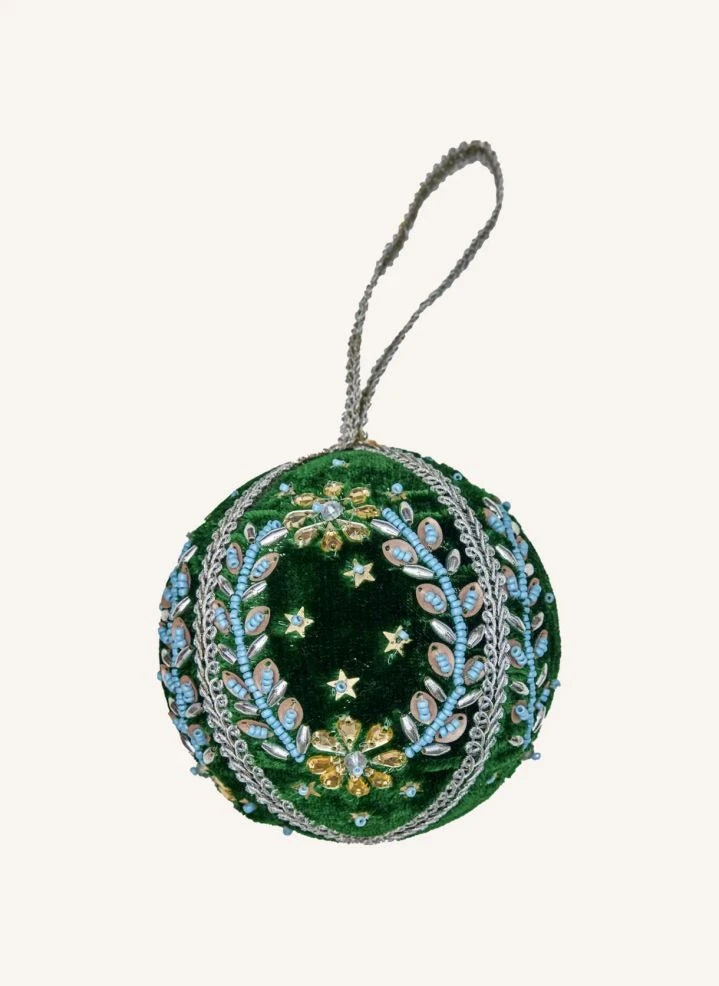 Rice - Velvet Christmas Ornaments - 3-Piece Set | Multicolor