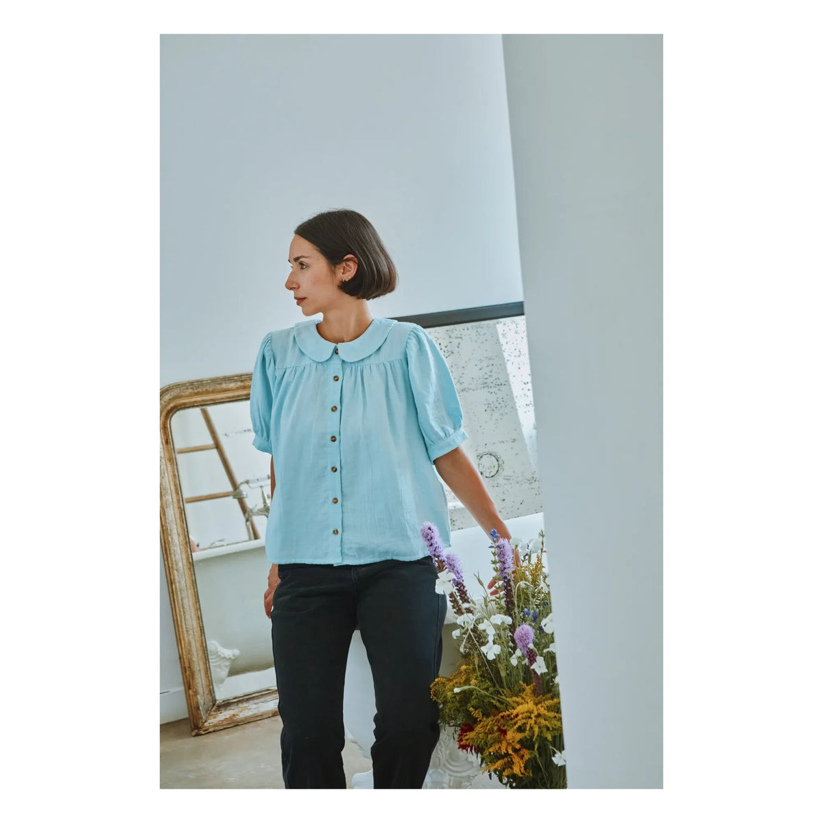 Poudre Organic - Amber blouse | Light blue