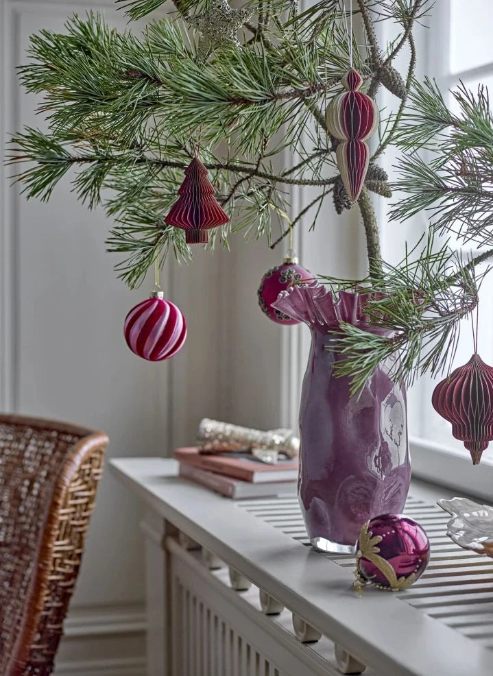 Bloomingville - Sayla Christmas Ornaments - Set of 2 | Red