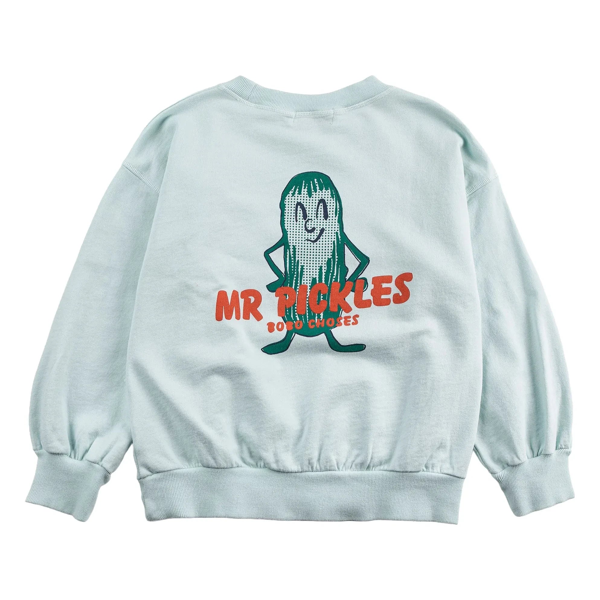 Bobo Choses - Mr Pickles organik pamuk sweatshirt | Açık mavi