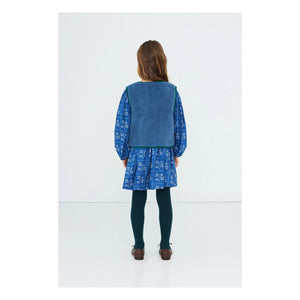 Tinycottons - Oies Sherpa Style Sleeveless Jacket | Blue