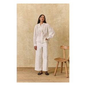 Louise Misha - Cora Organic Cotton Blouse | White