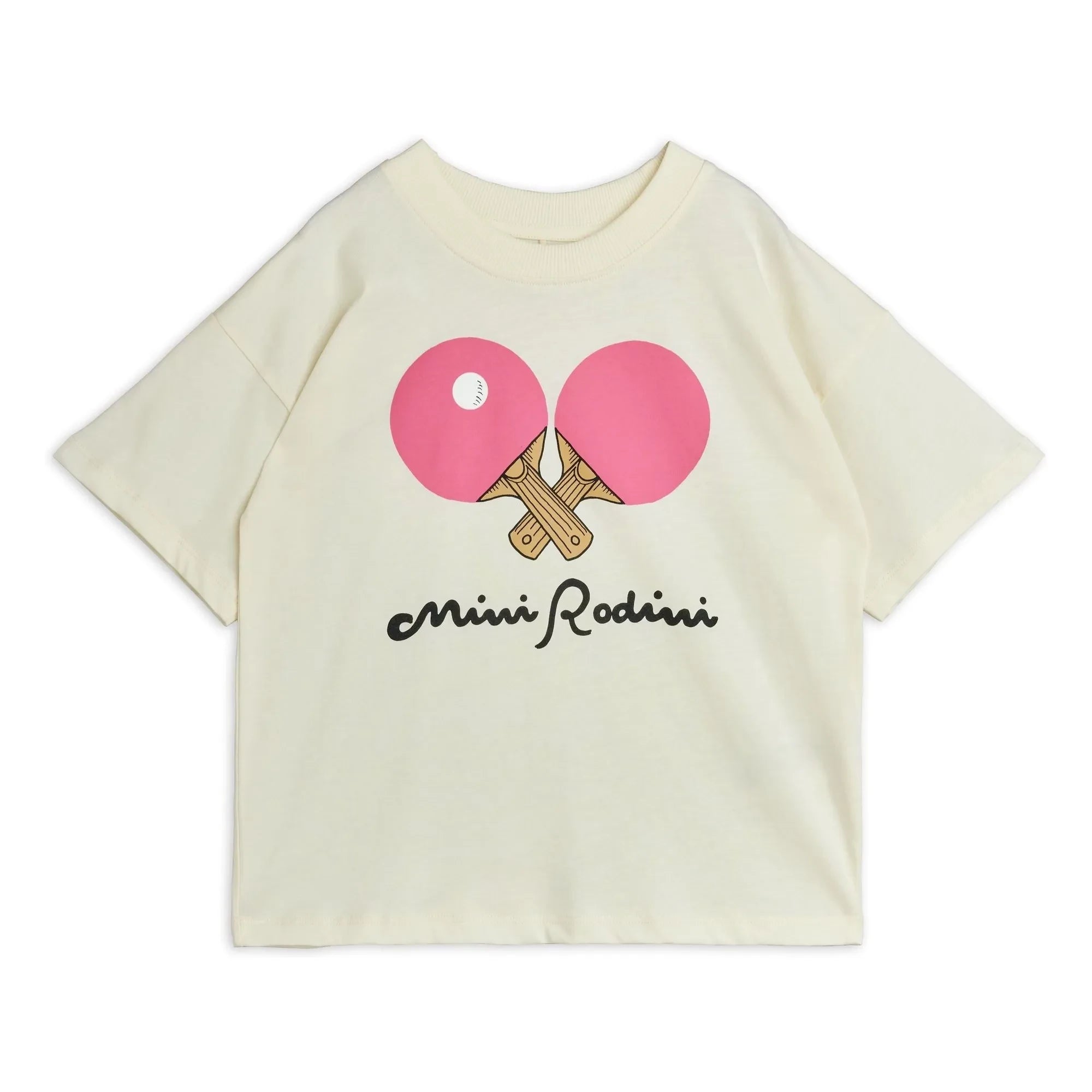 Mini Rodini - Organic Cotton Ping Pong T-Shirt | White