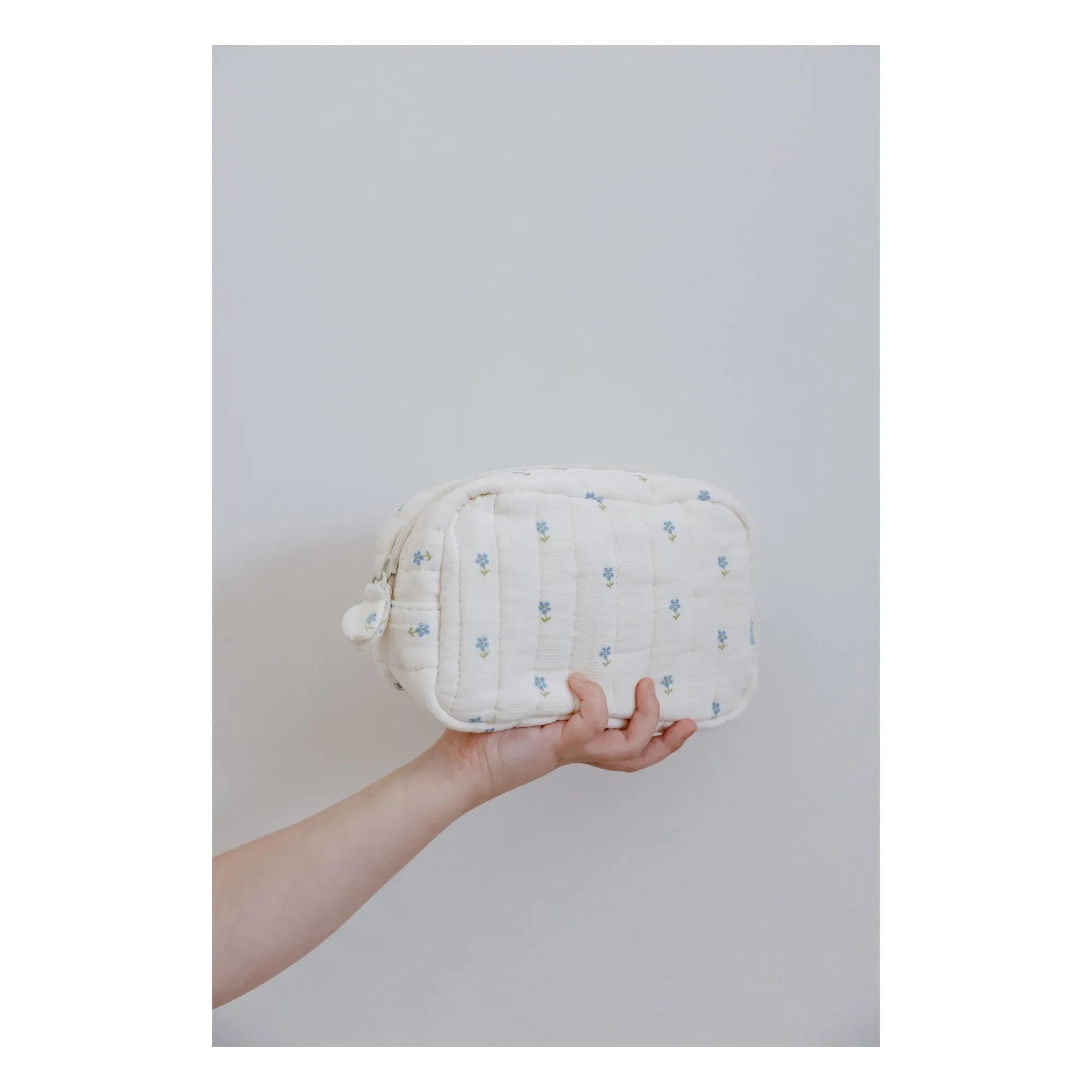 Soft Spot - Organic Cotton Periwinkle Makeup Bag | Blue