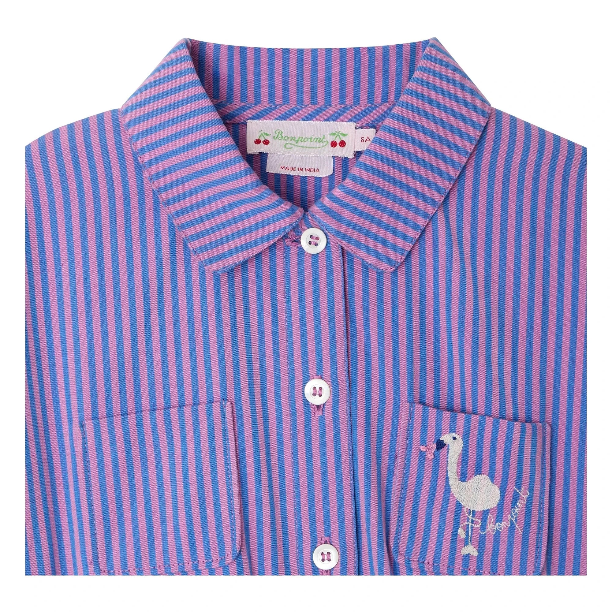Bonpoint - Gisèle Striped Organic Cotton Dress | Mauve