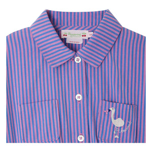 Bonpoint - Gisèle Striped Organic Cotton Dress | Mauve