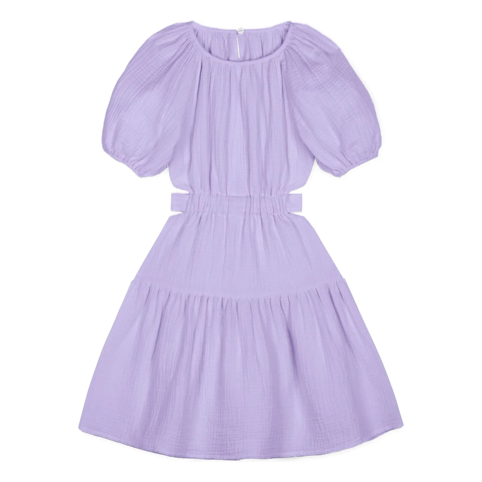 Mipounet - Lilac Marine Şifon Organik Pamuk Elbise