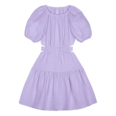 Mipounet - Lilac Marine Şifon Organik Pamuk Elbise