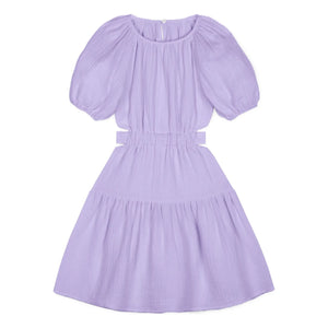 Mipounet - Lilac Marine Şifon Organik Pamuk Elbise